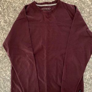 Mens Newport Blue Burgandy Long Sleeve